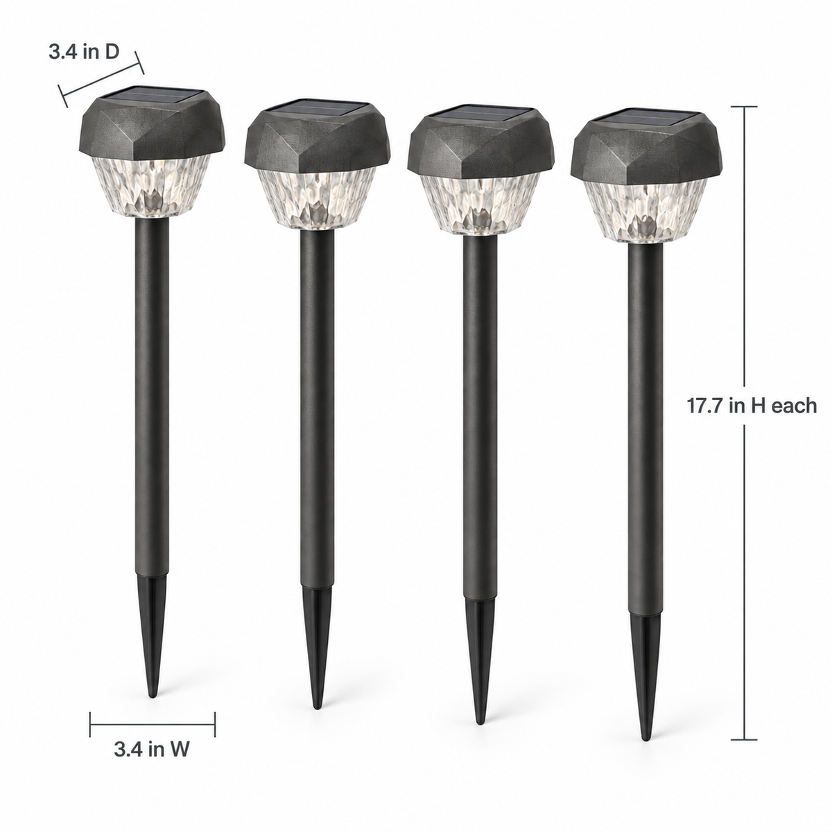 Ridge Line Solar Path Light Set