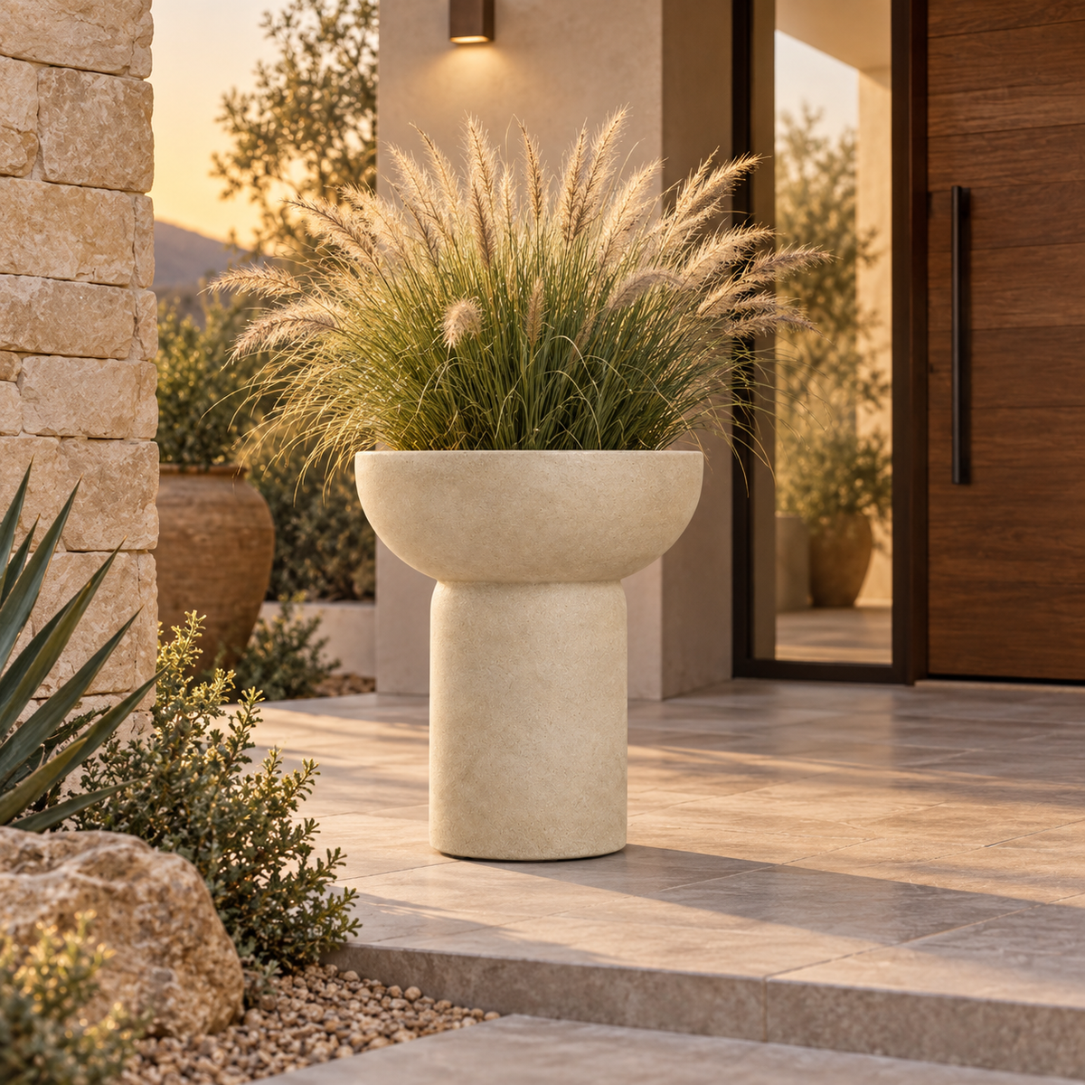 Arc Basin Pedestal Planter