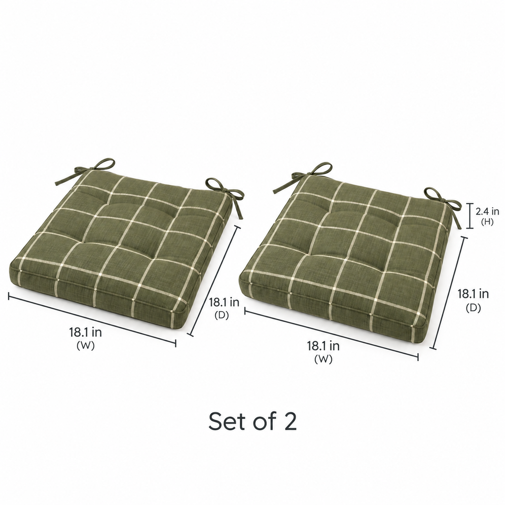 Terrace Grid Chair Pad Set
