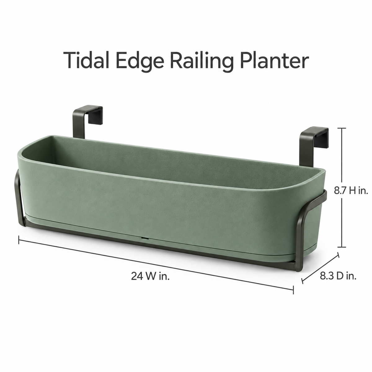 Tidal Edge Railing Planter