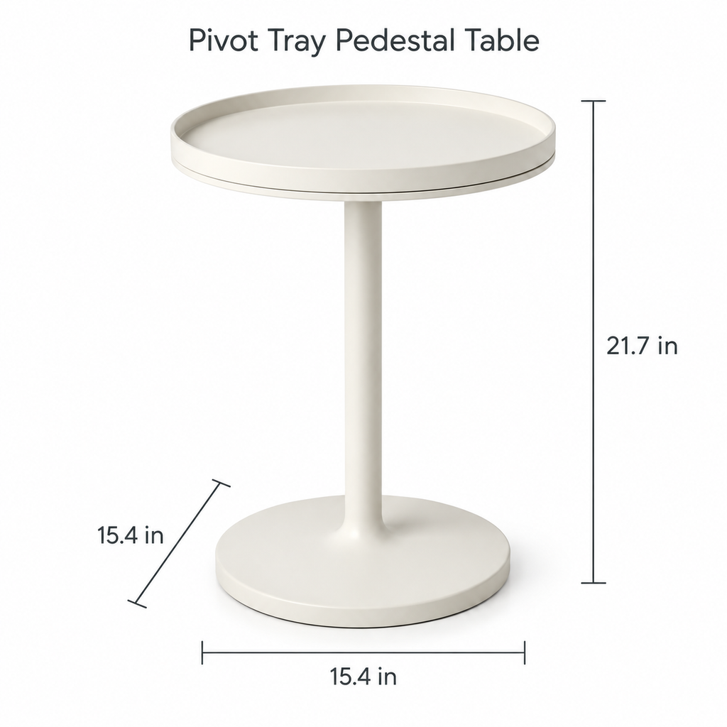 Pivot Tray Pedestal Table