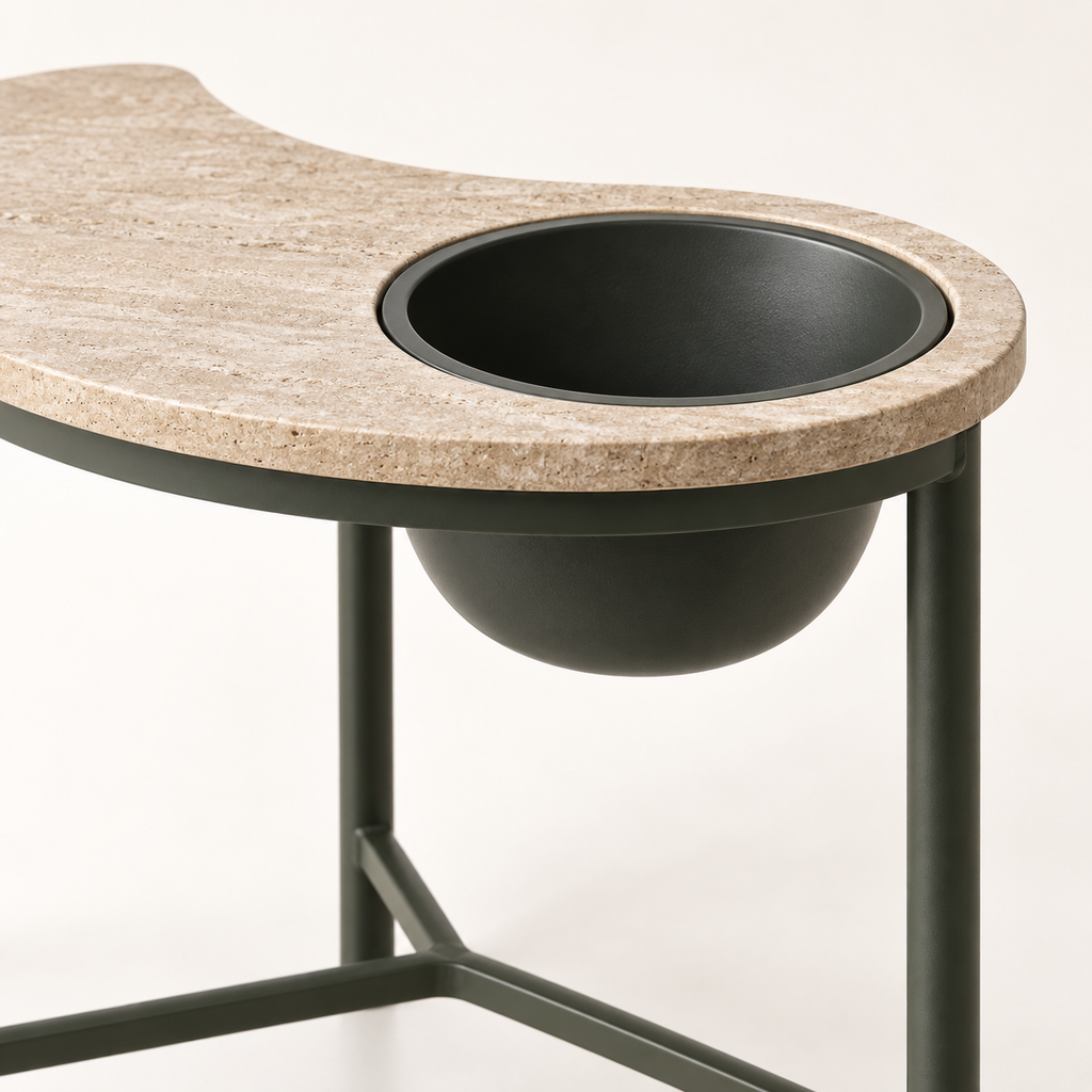 Crescent Planter Side Table