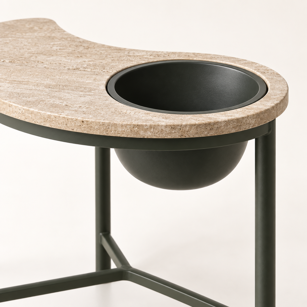 Crescent Planter Side Table
