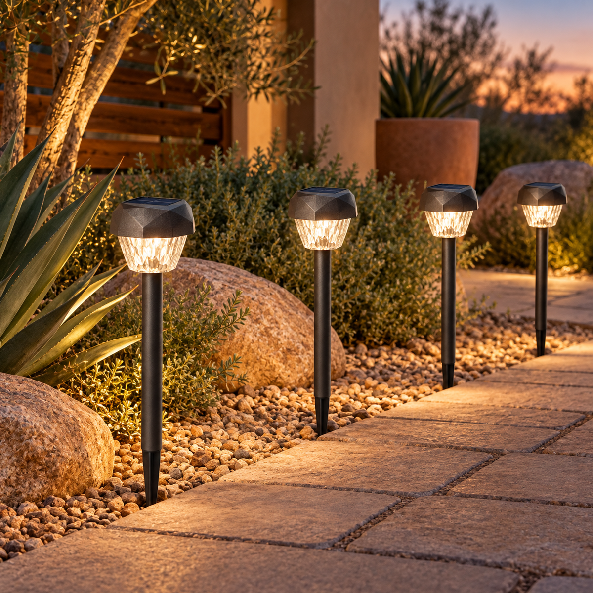 Ridge Line Solar Path Light Set
