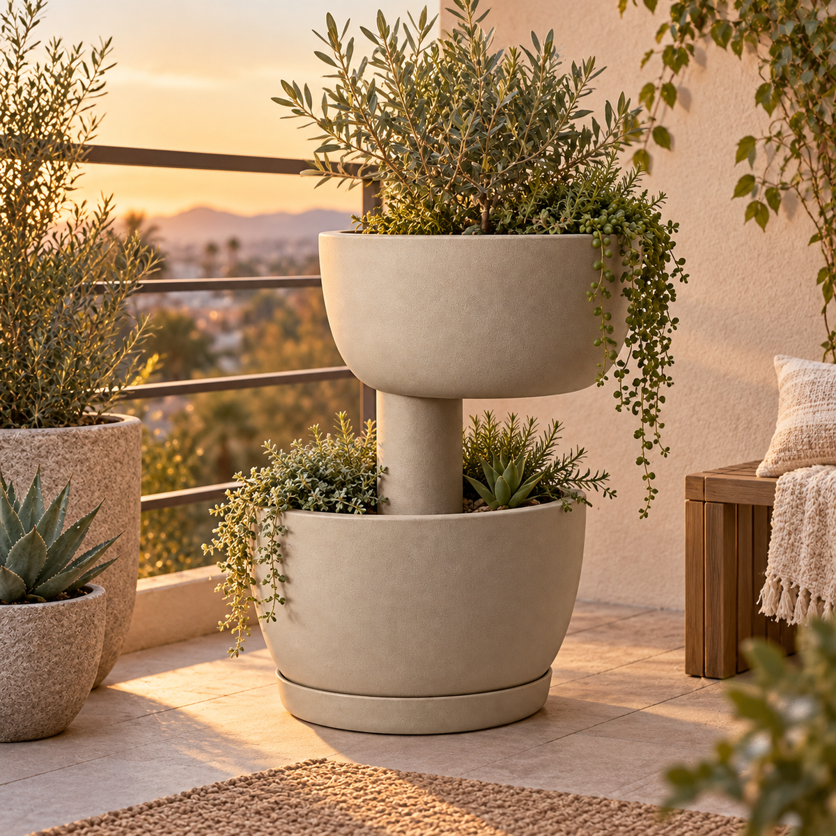Twin Current Stack Planter