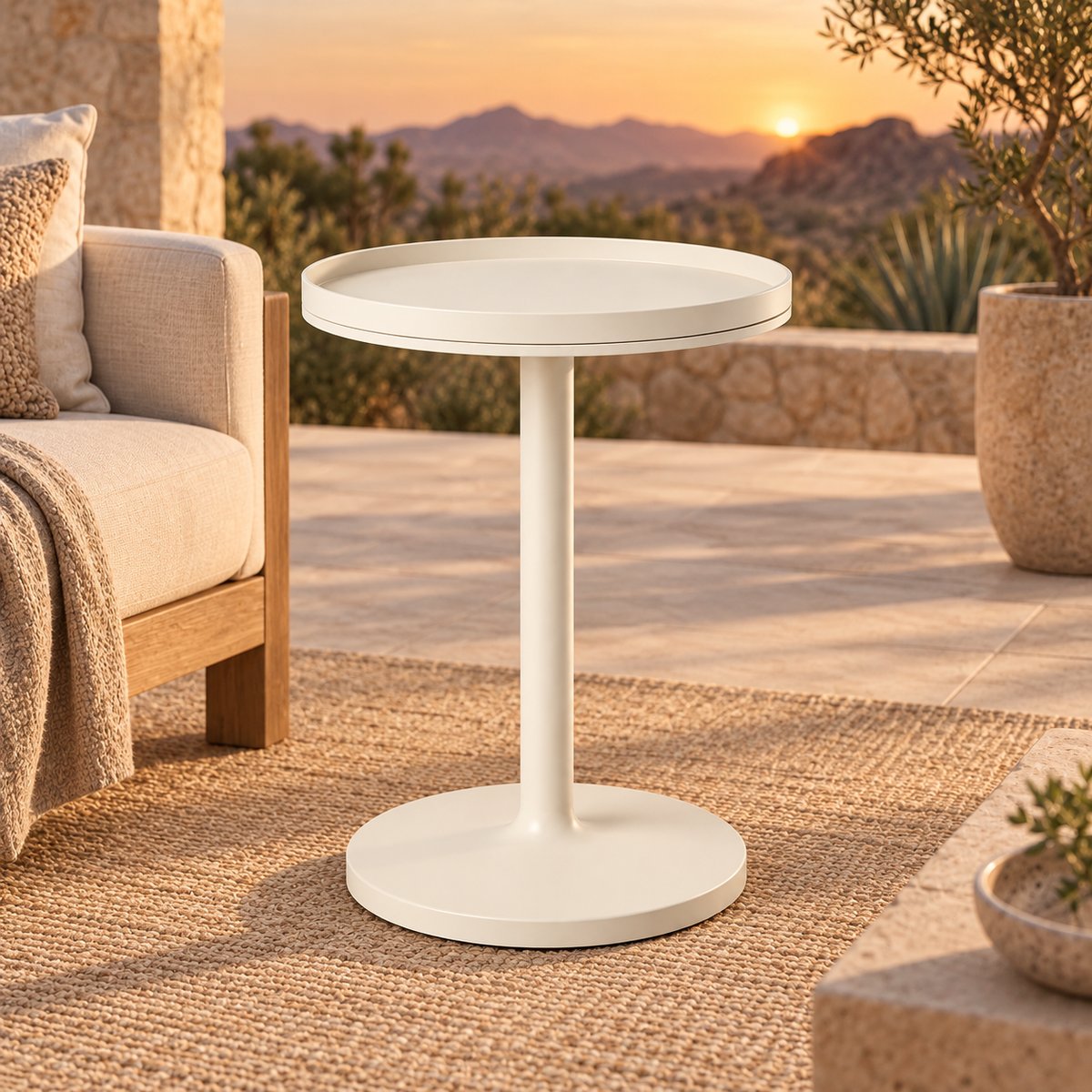 Pivot Tray Pedestal Table