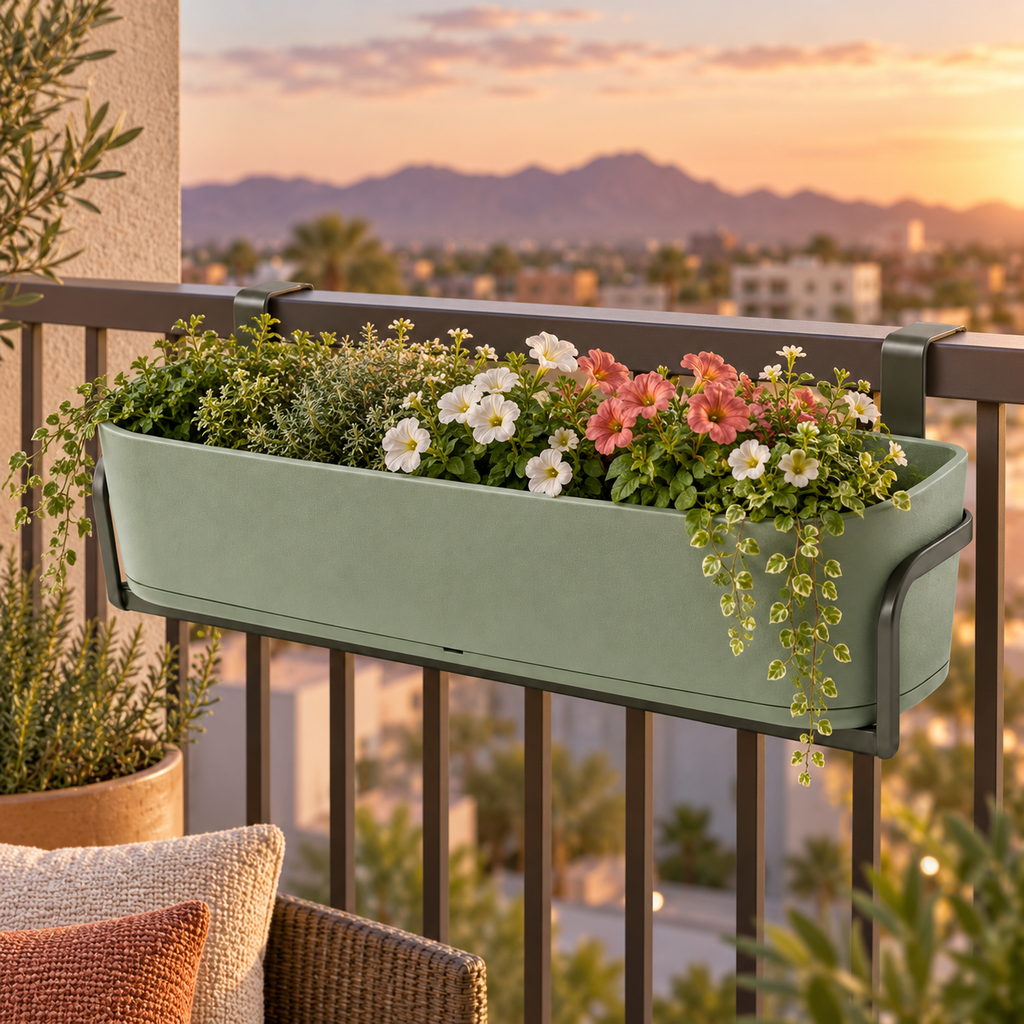 Tidal Edge Railing Planter