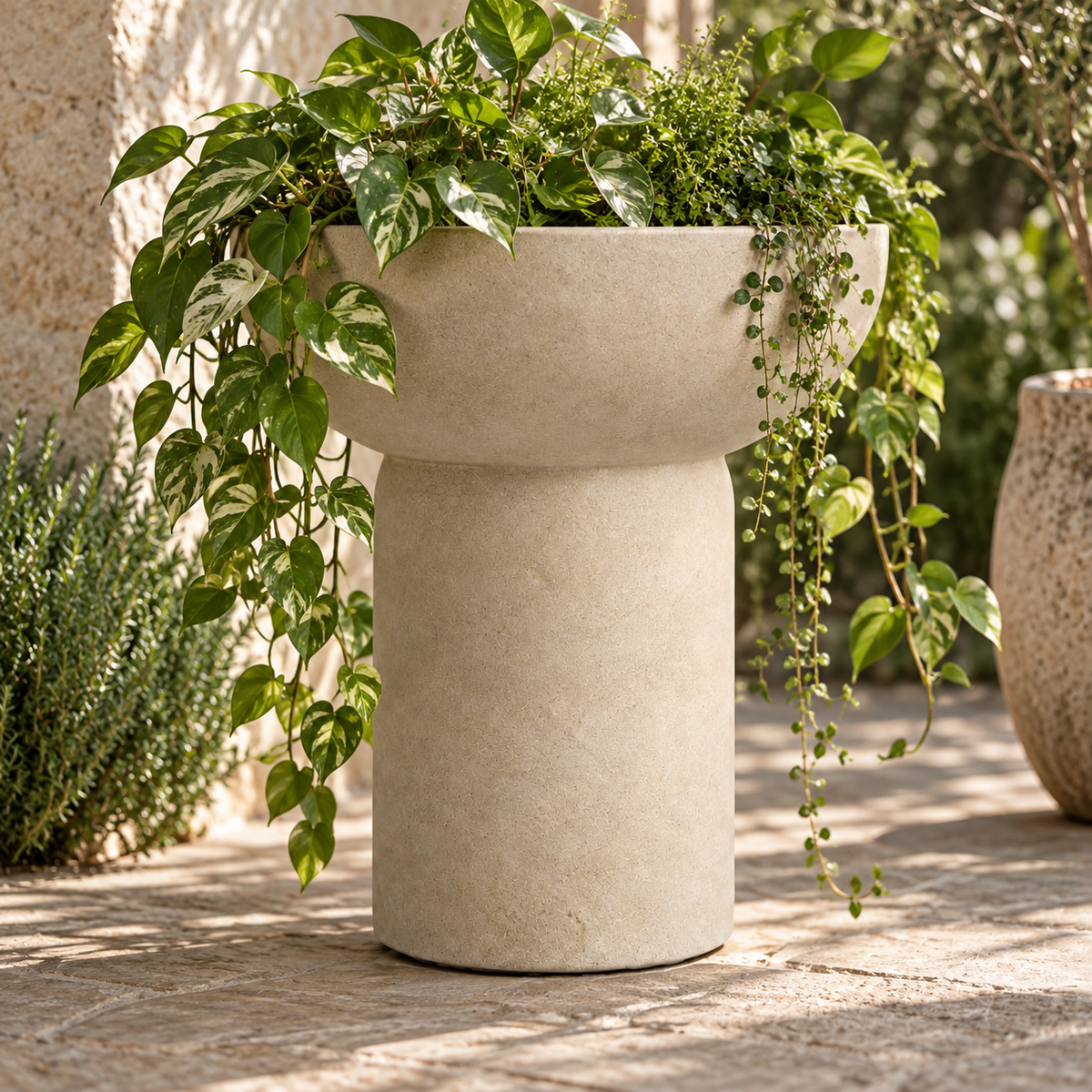 Arc Basin Pedestal Planter