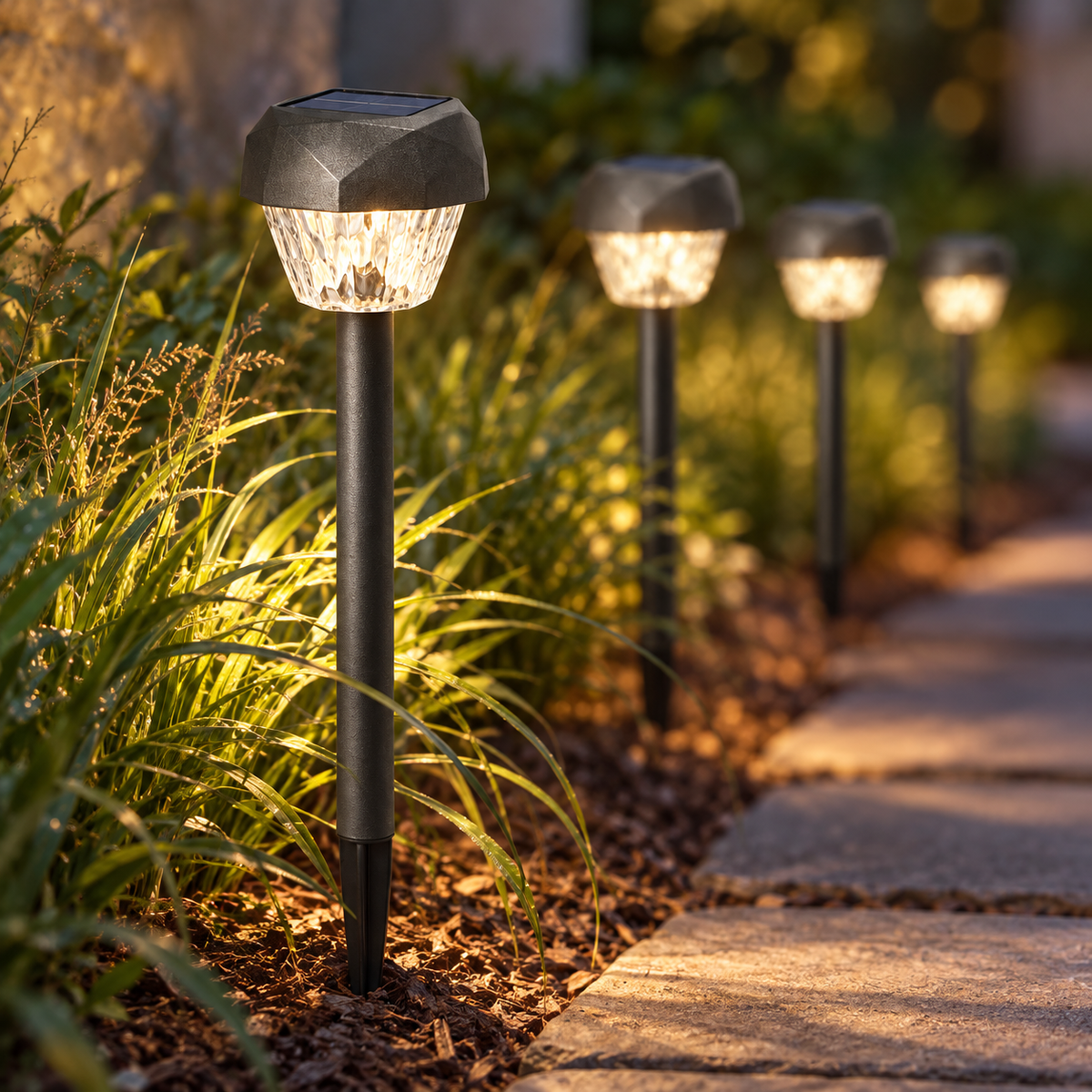 Ridge Line Solar Path Light Set