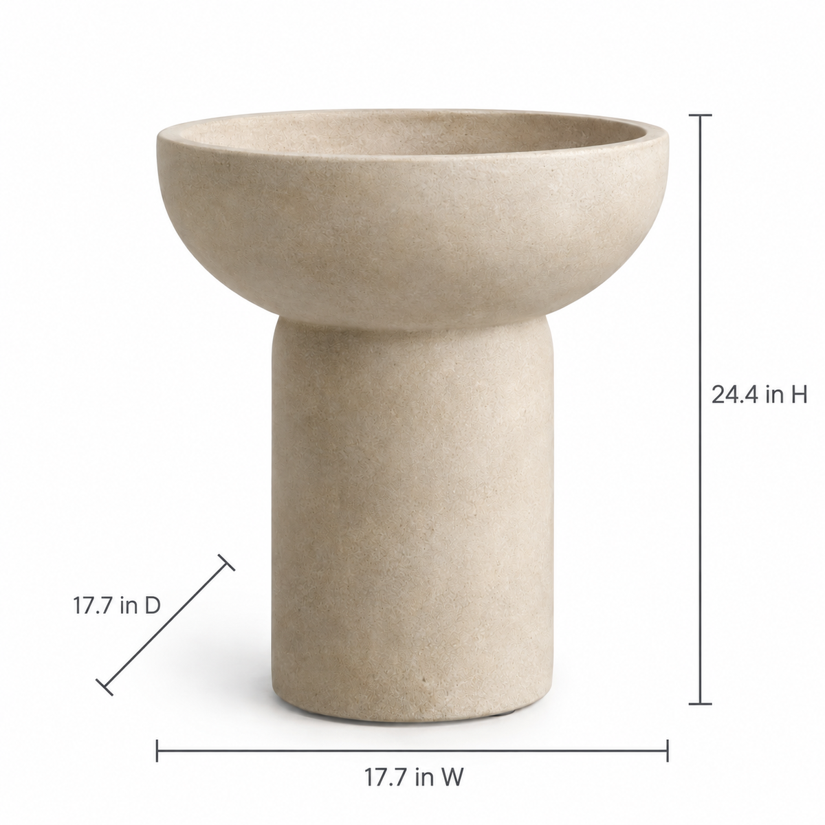 Arc Basin Pedestal Planter