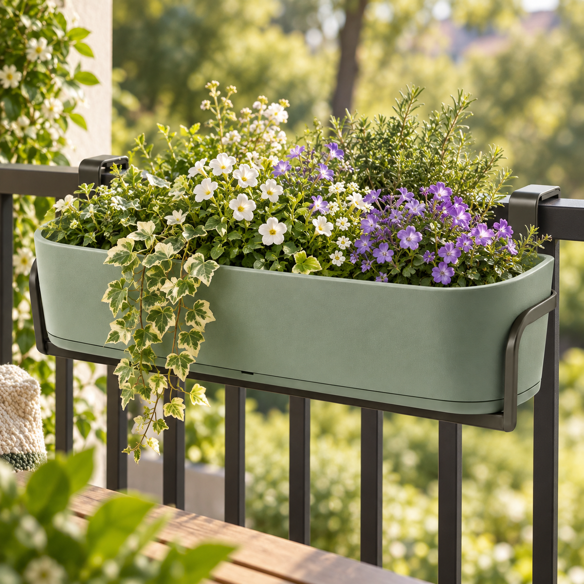 Tidal Edge Railing Planter