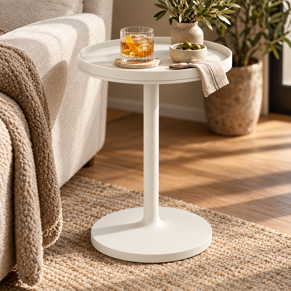 Pivot Tray Pedestal Table
