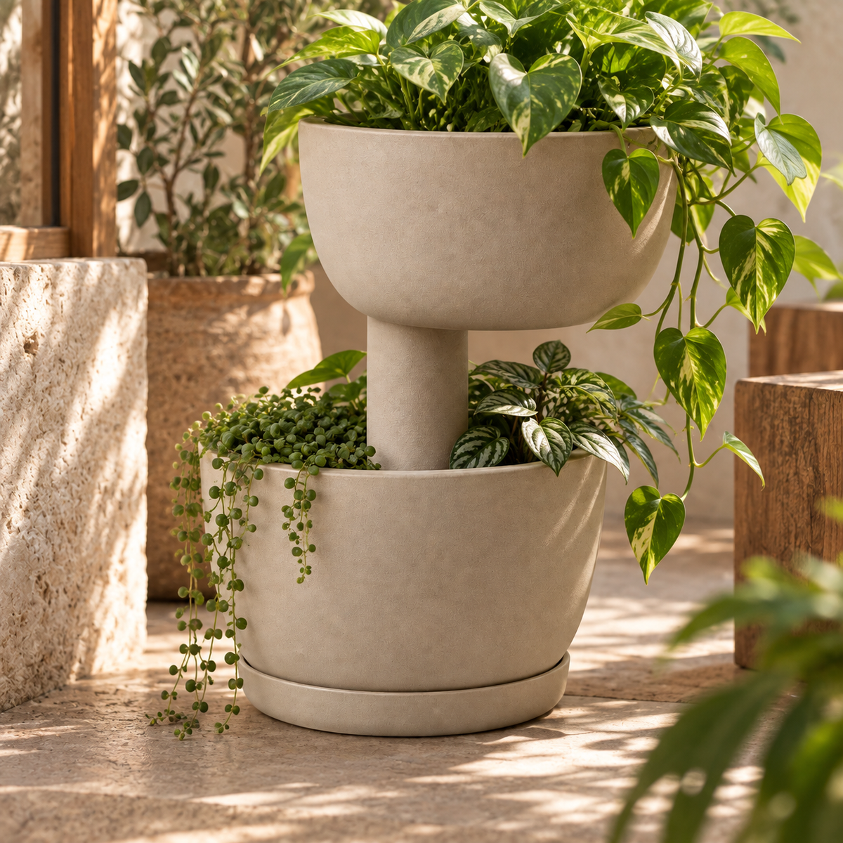 Twin Current Stack Planter